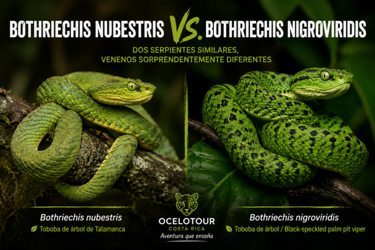 Bothriechis nubestris y Bothriechis nigroviridis.